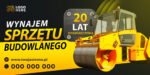 BANER PREMIUM - WYNAJEM SPRZĘTU BUDOWLANEGO - 200X100 CM