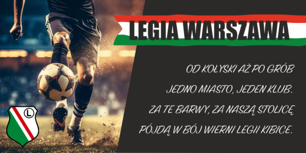 BANER REKLAMWY - LEGIA WARSZAWA JEDNO MIASTO - 200X100 CM