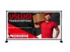 BANER PREMIUM - USŁUGI TRANSPORTOWE - KURIER - 200X100 CM - SUPER JAKOŚĆ!