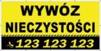 Baner Reklamowy 2 x 1 m - Wywóz Nieczystości - Baner Premium - Mocny !