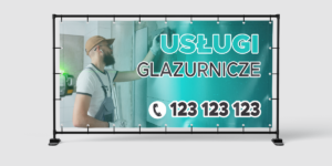 BANER REKLAMOWY - USŁUGI GLAZURNICZE - 200X100 CM