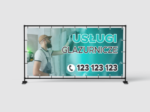 BANER REKLAMOWY - USŁUGI GLAZURNICZE - 200X100 CM