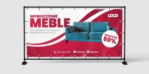 BANER PREMIUM - NOWOCZESNE MEBLE - 200X100 CM - SUPER JAKOŚĆ!