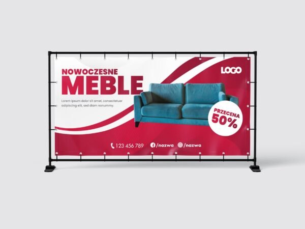 BANER PREMIUM - NOWOCZESNE MEBLE - 200X100 CM - SUPER JAKOŚĆ!