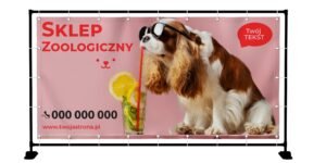 BANER PREMIUM - SKLEP ZOOLOGICZNY - 200X100 CM - SUPER JAKOŚĆ!