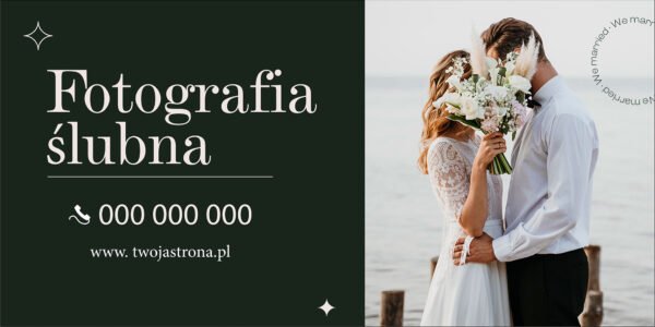 Baner Premium - Fotografia Ślubna - 2X1M - SUPER JAKOŚĆ!