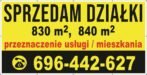 Baner Reklamowy 2 x 1 m - Sprzedam Działkę - Baner Premium - Mocny !