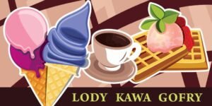 Baner Reklamowy 2 x 1 m -Lody Kawa Gofry- Baner Premium - Mocny !