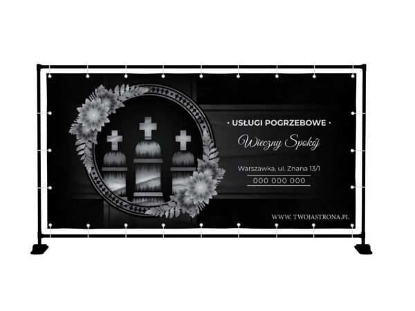 BANER PREMIUM - POGRZEBY ZAKŁAD POGRZEBOWY - 200X100 CM - SUPER JAKOŚĆ!